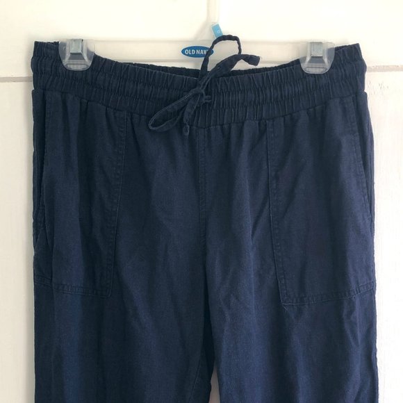 Calvin Klein Linen Blend Cropped Pants - Picture 4 of 7